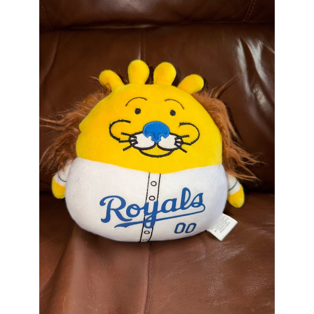 Kansas City Royals Sluggerrr Mascot Plush MLB‎ Baseball Squishy Round Toy 00